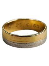 18 CARAT 3 COLOURED GOLD RING 4G