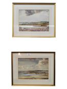 PAIR OF HENRY ECHLIN NEILL WATERCOLOURS LOCAL SEASCAPES EACH 35 X 25CMS