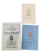 3 BOOKLETS - 50TH ANNIVERSARY BATTLE OF THE SOMME 1966, ULSTER SPECIAL CONSTABULARY 1993 & HISTORY