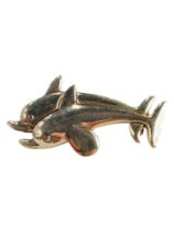 SILVER DOLPHIN BROOCH - POSSIBLY BY JENSON DENMARK