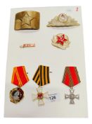 RUSSIAN BADGES AND MEDALS
