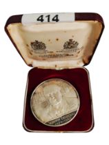 RARE SILVER MEDAL COMMEMORATING SIR WINSTON CHURCHILL