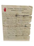 ULSTER VOLUNTEER FORCE HOSPITAL SHOPPING/WORK LIST