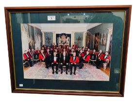 FRAMED ROYAL ULSTER CONSTABULARY (R.U.C) BAND PHOTOGRAPH