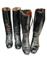 2 PAIRS OF CAVALRY RIDING BOOTS