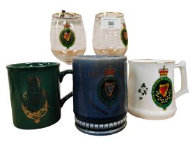 QUANTITY OF ROYAL ULSTER CONSTABULARY (R.U.C) CUPS/GLASSES