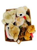 BOX OF SOFT TEDDY BEARS