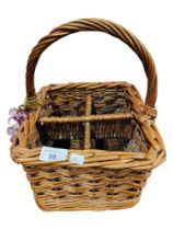 VINTAGE 4 BOTTLE WINE BASKET