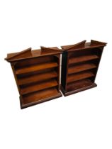 2 WALL MAHOGANY DISPLAY SHELVING