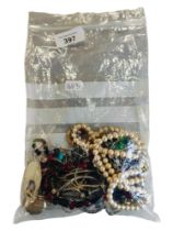 BAG OF COSTUME JEWELLERY