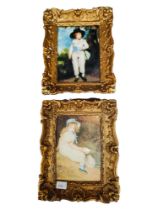 PAIR OF MINIATURE GILT FRAME PICTURES