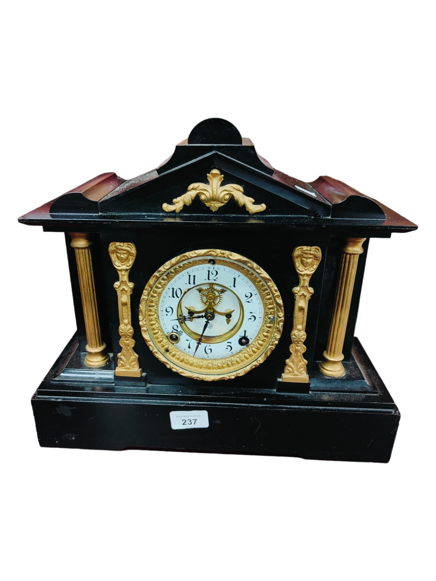 VICTORIAN SLATE MANTLE CLOCK