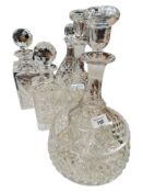 QUANTITY OF CUT GLASSWARE TO INCLUDE DECANTERS