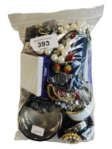 BAG OF COSTUME JEWELLERY