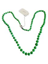 HIGH QUALITY JADE NECKLACE WITH GOLD & SEED PEARL CATCH