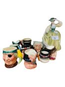 11 TOBY JUGS & ROYAL DOULTON FIGURE