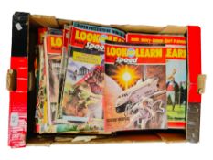 LARGE BOX OF VINTAGE LOOK AND LEARN MAGAZINES