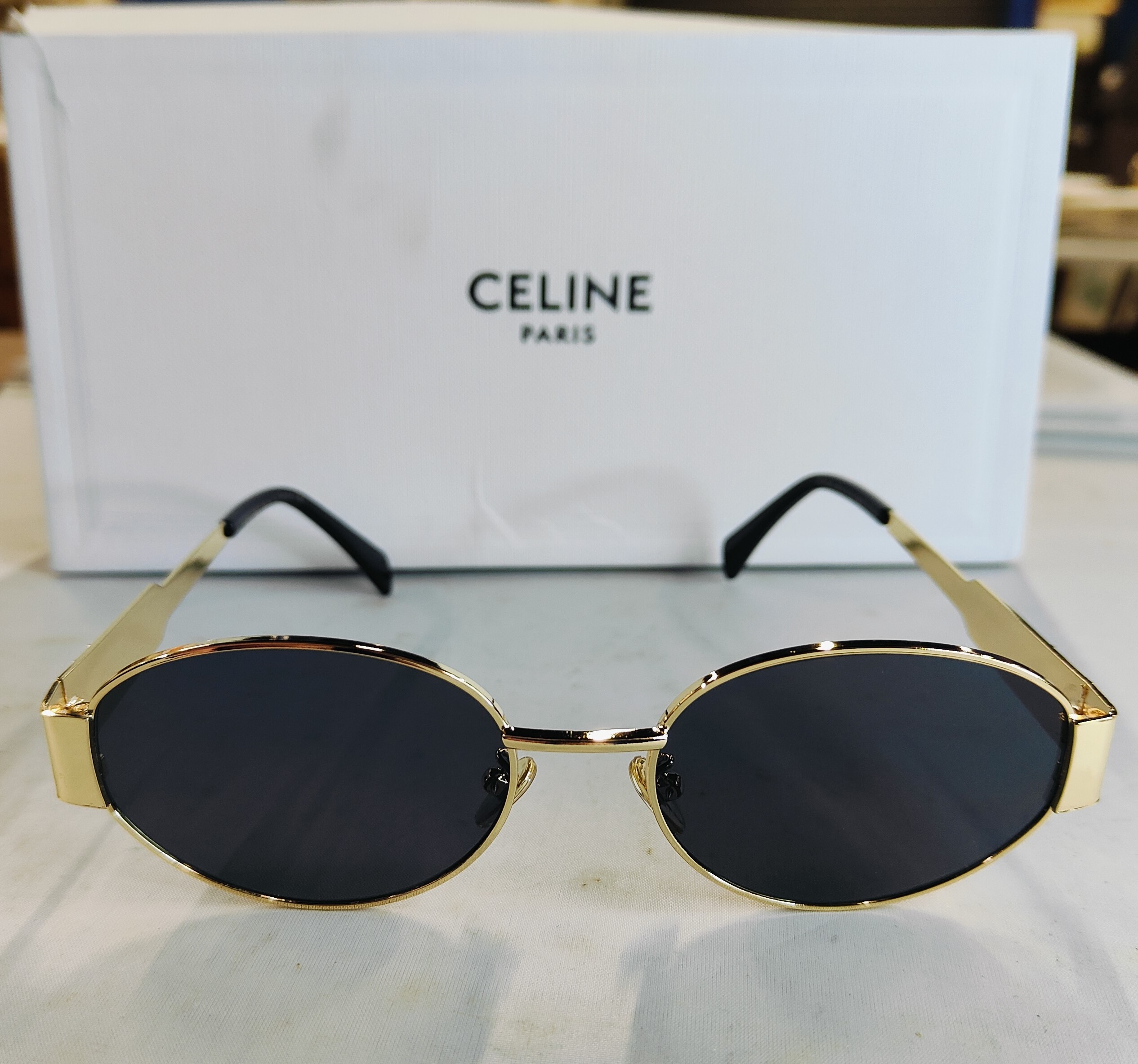 AUTHENTIC CELINE SUNGLASSES WITH POUCH HOLDER, CLEANER IN OUTER BOX