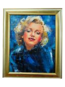SIGNED OIL ON CANVAS - M.MONROE