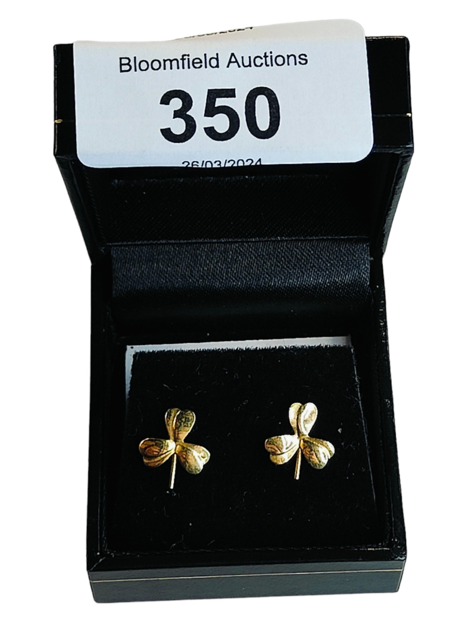 9K GOLD SHAMROCK EARRINGS