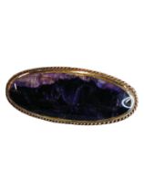 SILVER AND BLUE JOHN BROOCH