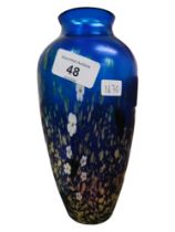 BLUE ART GLASS VASE