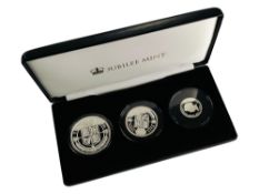 2019 SILVER PROOF LAUREL 3 COIN SET, APPROIMATELY 52.5 GRAMS - BOXED WITH CERTIFICATE