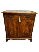 MAHOGANY 2 DOOR DROP FRONT DRINKS CABINET