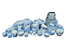 LARGE QUANTITY OF SPODE BLUE AND WHITE DINNERWARE