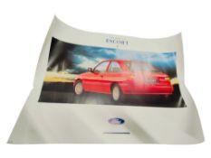 8 LARGE 1980S FORD MOTOR COMPANY SHOWROOM POSTERS