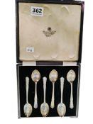 BOXED SET OF SILVER TEA SPOONS - SHEFFIELD