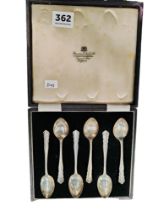 BOXED SET OF SILVER TEA SPOONS - SHEFFIELD