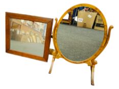 VICTORIAN TOILET MIRROR AND 1 OTHER