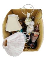 BOX OF TABLE LAMPS
