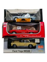 3 BOXED LARGER SCALE MODEL CARS