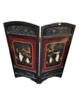 FOLDING ORIENTAL FIRE SCREEN