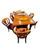 LARGE MODERN DINING TABLE & 10 CHAIRS
