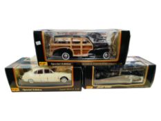 3 BOXED LARGER SCALE MODEL CARS