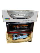 3 BOXED LARGER SCALE MODEL CARS