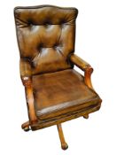 LEATHER LIBRARY CHAIR
