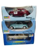 3 BOXED REVELL LARGER SCALE MODEL CARS