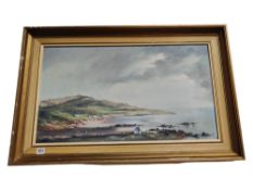 WILSON - OIL ON BOARD - PINKS BAY, PORTAVOGIE 76CM X 43CM