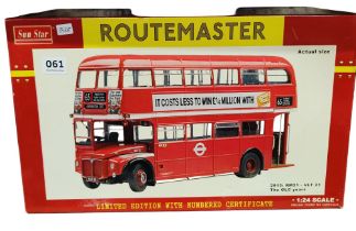 BOXED ROUTEMASTER MODEL BUS