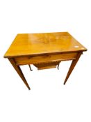 EDWARDIAN INLAID SEWING TABLE