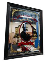 LARGE VINTAGE ADVERTISING PUB MIRROR