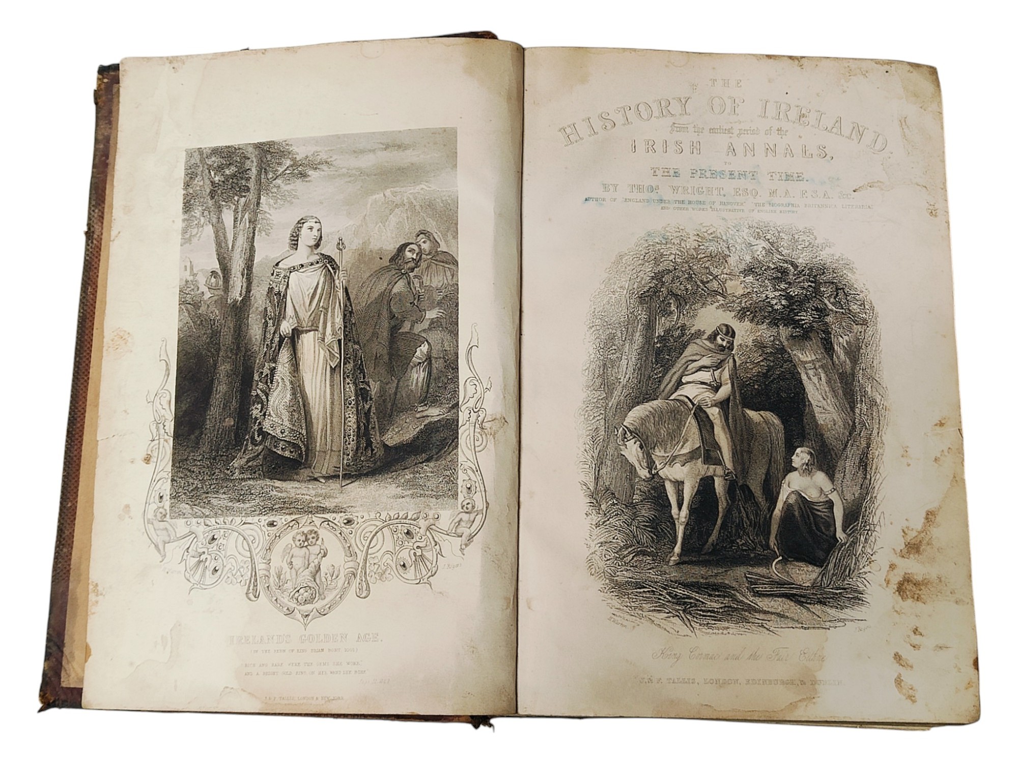 BOOK - THE BILL PARKER COLLECTION - THE HISTORY OF IRELAND, VOLUME ONLY, H.WARREN, 1850