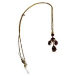 VICTORIAN 9 CARAT GOLD GARNET SET NECKLACE