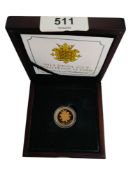 2014 JERSEY 22 CARAT GOLD PROOF £1 COIN 7.98 GRAMS IN BOX WITH CERTIFICATE