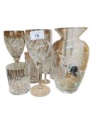 QUANTITY OF GLASSWARE TO INCLUDE A PAIR OF WATERFORD & TYRONE