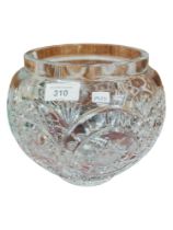 LARGE ORNATE CUT GLASS BOWL